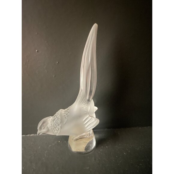 Lalique Faisan Cachet Pheasant Letter Seal Figurine Vintage France Signed - Picture 1 of 6